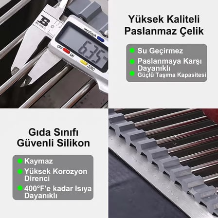 MallArt® Katlanabilir Evye Üstü Bulaşık Kurutmalık Süzgeç 47x29 cm