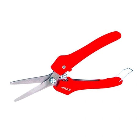 Eltos Üzüm Makası, Kırmızı Renkli, Ergonomik Saplı, Keskin Metal Başlıklı