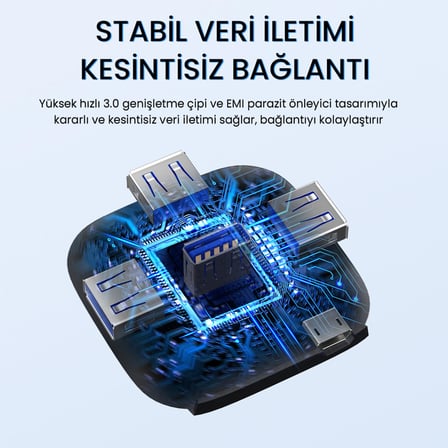 VegGieg 4 Port USB 3.0 Çoklayıcı Hub Beyaz