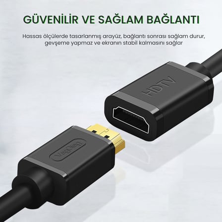 VegGieg 4K 60Hz Dişi Erkek HDMI 2.0 Uzatma Kablosu 2 Metre