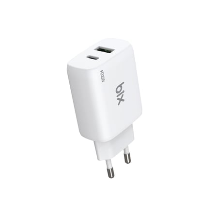 Bix ZH-2U41T 25W PD 3.0 Type-C & USB-A Çift Bağlantı Noktalı Hızlı Şarj Adaptörü, Huawei