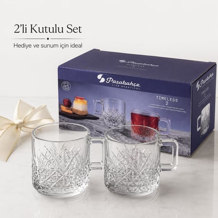 Paşabahçe TIMELESS FİNCAN/KUPA 195 CC T 2'Lİ HEDİYELİK KUTU
