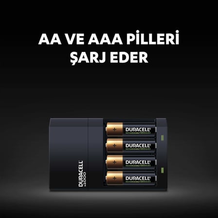 DURACELL CEF 14 Pil Şarj Cihazı + Şarj Edilebilir AA ve AAA Pil 2'şer adet