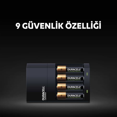 DURACELL CEF 14 Pil Şarj Cihazı + Şarj Edilebilir AA ve AAA Pil 2'şer adet