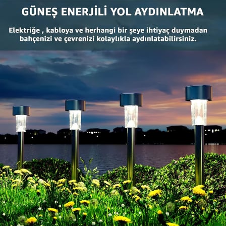 Jouis Solar Güneş Enerjili Bahçe Aydınlatma Lambası 10'lu Paket