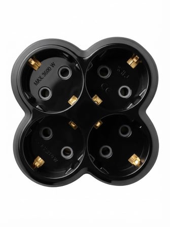 4lü Golyat Fiş, Dörtlü Topraklı Priz Çoklayıcı Fiş, Duvar Tipi, Kablosuz 16A 250 Volt, Max 3600 Watt