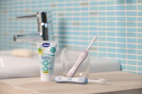 chicco Diş Fırçası, 6-36 Ay, Mavi