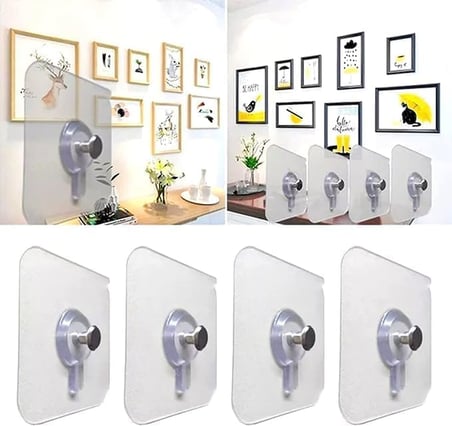 Orret Home 4 Adet Yapışkanlı Duvara Monte Vida Kancaları