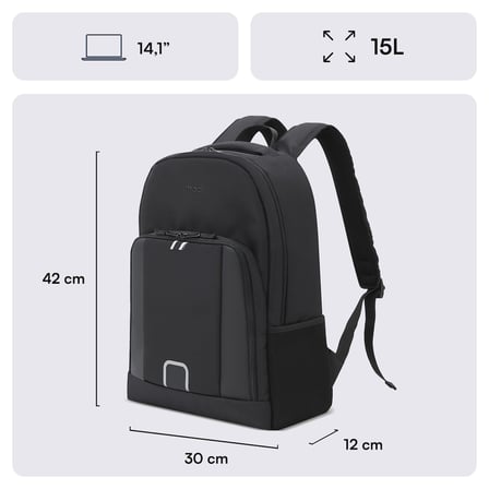 Mack Luna Eco MCE-1211 Çevre Dostu Reflektörlü Laptop Sırt Çantası, Seyahat Sırt Çantası