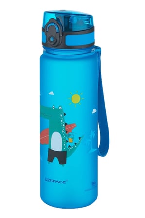 UZSPACE Figürlü 500 ml Tritan Çocuk Su Matarası Manani, Mavi