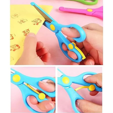 Jouis Çocuk Makası Korumalı ve Kilitli Okul Makası,Ergonamik Kullanım