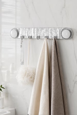 Busstier Vakumlu Yapışkanlı Askılık Güçlü Duvar Askısı Delme Gerektirmez Mutfak Banyo Havlu