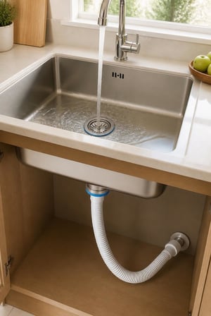 Busstier Mutfak Evyesi Lavabo Gider Seti, Süzgeçli ve Tıpalı Gider Aparatı