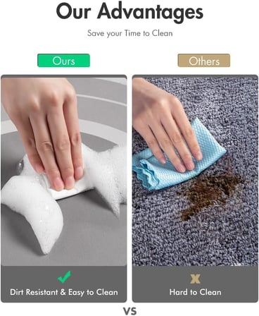 NetMarkt Banyo Paspası - Süper Emici Kaymaz Hızlı Kuruyan Lekeye Dayanıklı Halı