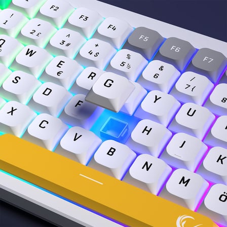 Rampage Pure Kablolu Oyuncu Klavyesi RGB Aydınlatmalı Beyaz/Gri