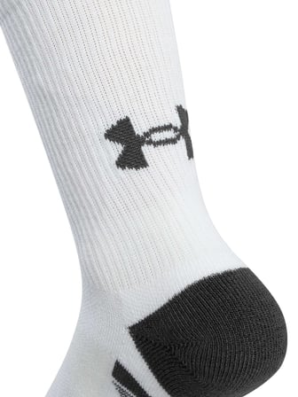 Under Armour New Ua Perf Tech 3Pk Crew Unisex Yetişkin Çorap White/White/Jet Gray MD