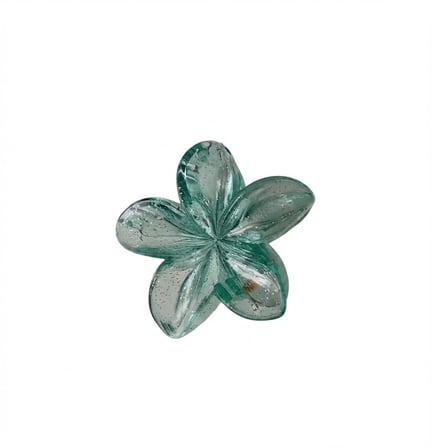 Lexroo Lotus Saç Tokası – Büyük Boy 8 cm, Tekli Saç Tokası, Lotus Çiçeği Tasarımı (Pırıltılı Yeşil)