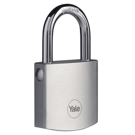 Yale Y120B/40/125/1-40 mm DMU Krom Kaplamalı Asma Kilit - Yüksek Koruma - Boron Halka - 3 Anahtar