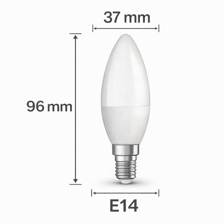 Osram LED Mum Ampul 4.9W - Dim Edilemez - Enerji Tasarruflu - Avize ve Aplik Uyumlu - 4’lü Paket