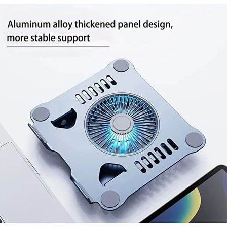 Coverzone Soğutuculu Notebook ve Laptop Stand Yüksekliği Ayarlanabilir Fanlı Tutucu 10-17 - Silver)