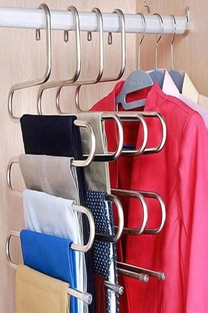 5 Katlı Metal Pantolon ve Eşarp Askısı - 1 Adet