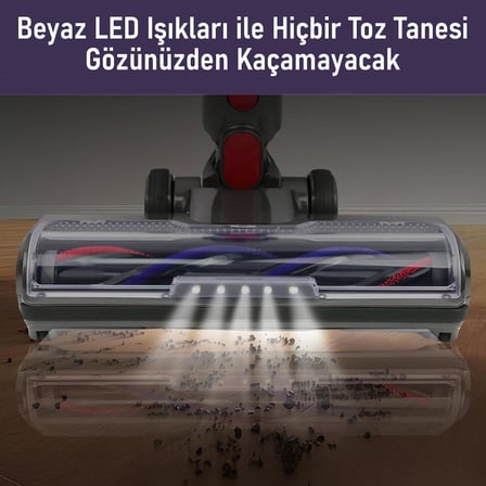 Valkyrie Elektrikli Döner Işıklı Zemin Fırçası Başlığı Dyson V8/V10/V11/V15 Uyumlu Yüksek
