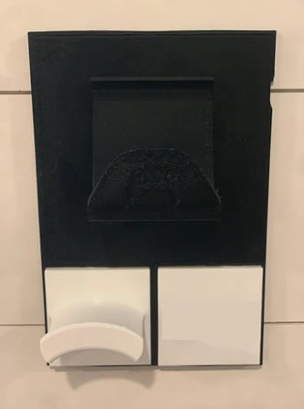 Lexroo 3D Baskı Duvara Monte Oyun Kolu ve Kulaklık Askısı Siyah Beyaz Panel Tasarımlı Duvar