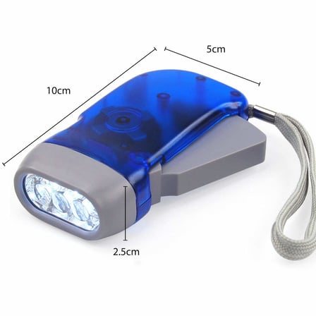 Digiflex Batterielose LED-el feneri, Dynamo ve 3 LED kamp için