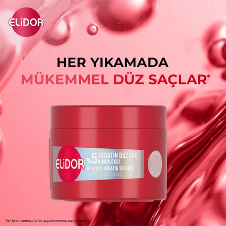 Elidor Saç Bakım Maskesi Yoğun Onarıcı Brezilya Keratin Terapisi 220 Mililitre