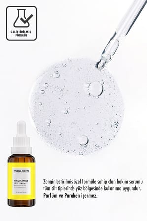 Maruderm Niacinamide%10 + Hyalüronik Asit + Panthenol Cilt Bakım Serumu