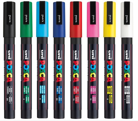 Posca UNI Set PC 3M Basic - 8 keçeli kalem, A-1