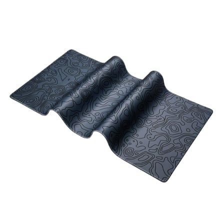 Klasse Pro - 4 Farklı Model Dikişli Kenar 100x50 cm Oyuncu Gaming Mouse Pad (Dark Grey Map Lines)