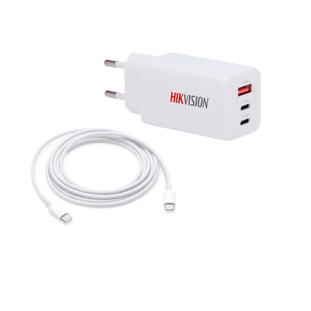 Hikvision Macbook iPad ve Laptop Uyumlu 65W Gan 2 Type-C 1 USB Çıkışlı Şarj Adaptörü
