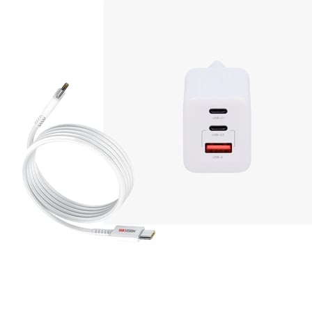 Hikvision Macbook iPad ve Laptop Uyumlu 65W Gan 2 Type-C 1 USB Çıkışlı Şarj Adaptörü