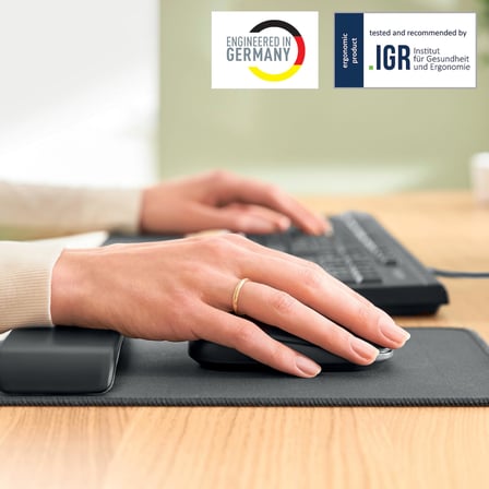 Leitz Ergo Ayarlanabilir Bilek Desteğine Sahip Mouse Pad, 65170089, Bilek desteği ve Mouse Altlığı