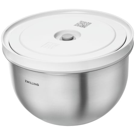 ZWILLING Fresh & Save Bowls Vakumlu Saklama Kabı, M, 18 Santimetre, Paslanmaz Çelik, Metalik Gri