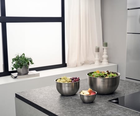 ZWILLING Fresh & Save Bowls Vakumlu Saklama Kabı, M, 18 Santimetre, Paslanmaz Çelik, Metalik Gri