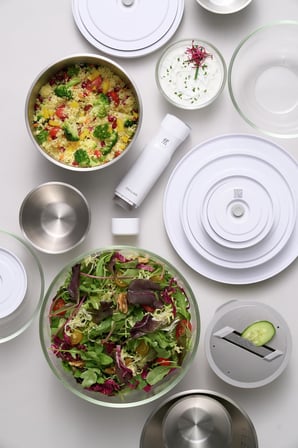 ZWILLING Fresh & Save Bowls Vakumlu Saklama Kabı, M, 18 Santimetre, Paslanmaz Çelik, Metalik Gri