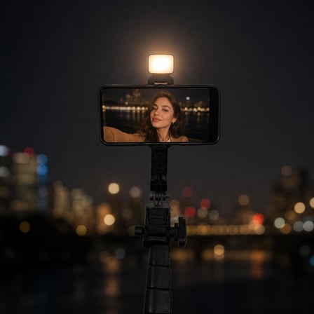 Coverzone NeePho 1.8M LED Işıklı Bluetooth Selfie Çubuğu Tripod Kablosuz Kumandalı Telefon Standı