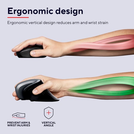Trust 23507 Verro Ergonomik Kablosuz Fare Kablosuz Dikey Fare Siyah