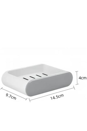 Coverest Yapışkanlı Banyo Mutfak Sabunluk Süngerlik Seti, Beyaz, 2'li Set, Duvara Monte