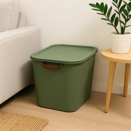 Lexroo 2 Adet Modern Kapaklı Büyük Boy Saklama Kutu Seti -20 Litre