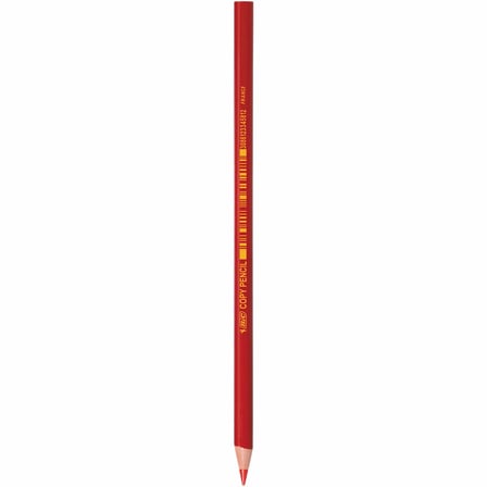 BIC Evolution Kırmızı Kopya Kalemi 12'li Blister,Kıymık Oluşturmaz, Çiğnemeye Karşı Dayanıklı