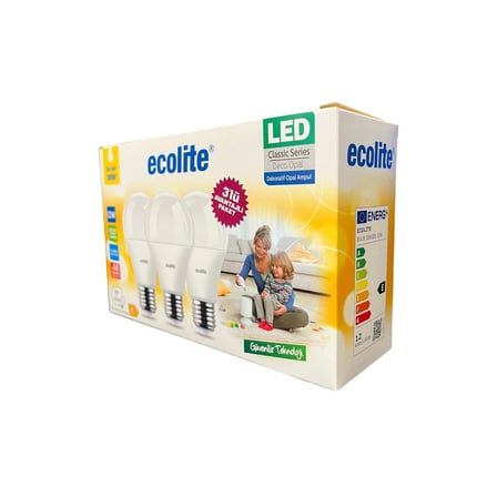 Ecolite 12W LED Ampul 3'lü Paket
