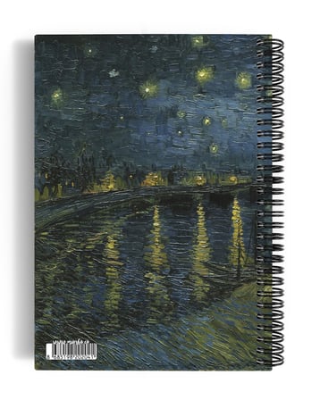 Vincent Van Gogh/Starry Night Over the Rhone,1888 | Spiralli Defter 04 | A5 | Çizgisiz | 100 Sayfa