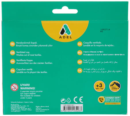 Adel Jumbo Keçeli Kalem, 12 renk