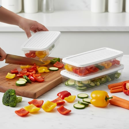 Deconox 3’lü Slim Buzdolabı ve Derin Dondurucu Saklama Kabı Seti - 3 LÜ SET)
