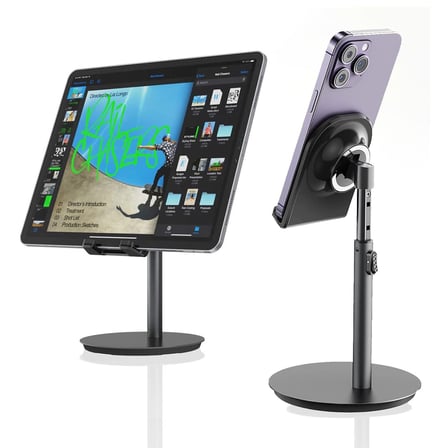 Bix Saiji S1-II Masa için Cep Telefonu & Tablet Standı, Ayarlanabilir Yükseklik Açısı, iPhone, iPad