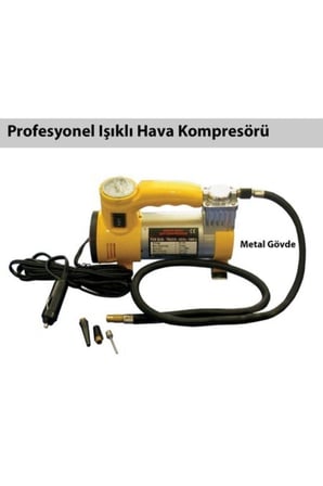 Yeni Seri Çelik Gövde Pistonlu 12 V 150 Psi Dakikada 80 Lt Araç Araba Lastik Bot Şişirme Kompresörü
