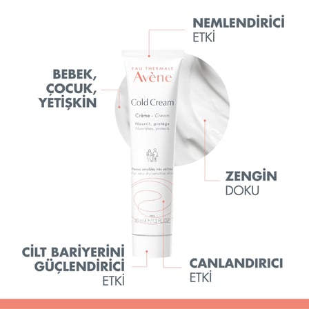 Avene-Çok Kuru Ciltler için Besleyici Bakım Kremi - Cold Cream 40 ml 3282779002738